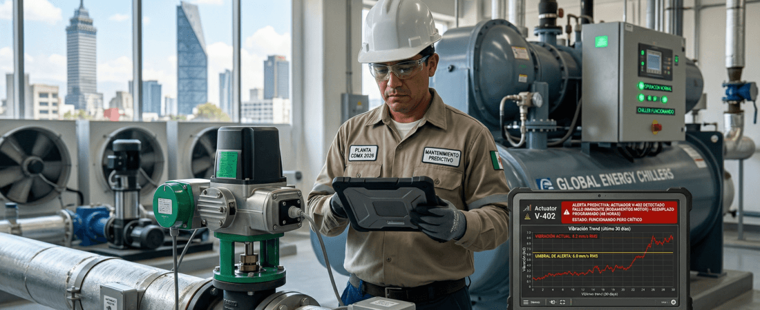 La Autopsia Antes de la Muerte: Cómo predecir la falla de un actuador antes de que su Chiller se detenga