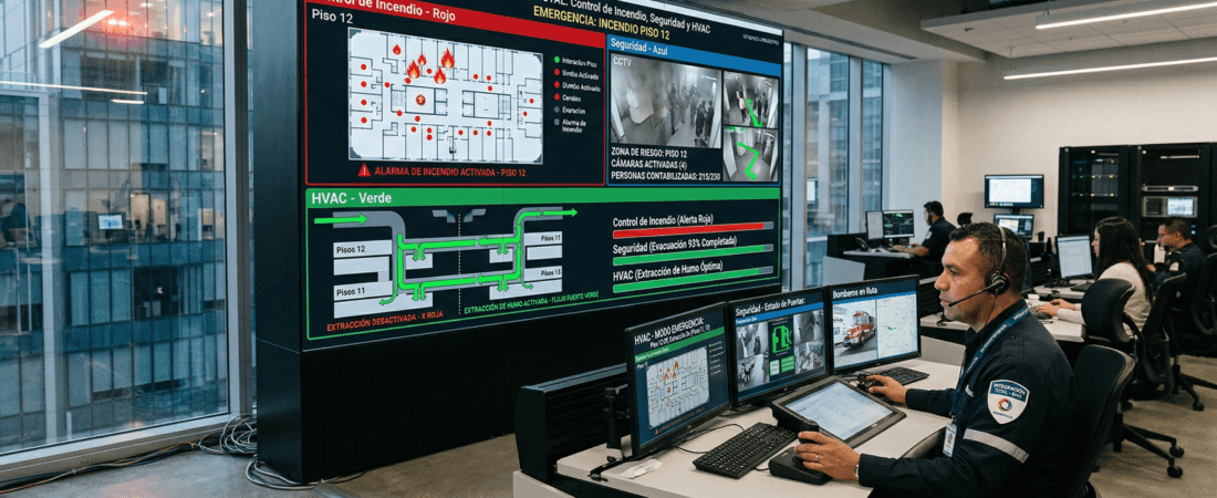 Más allá de los Silos: Por qué la Integración de Fuego, Seguridad y HVAC es su Mejor Seguro de Vida (y Operación)